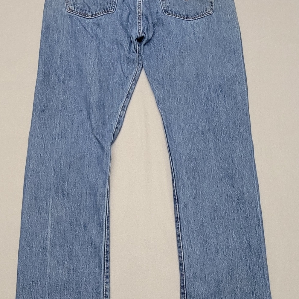 Levi's 501 Jeans men's 34x34 Original Straight Fit Button Fly Light Blue Denim - Picture 16 of 16